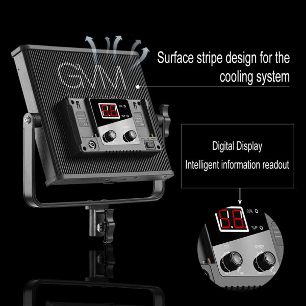 GVM-520LS-B High Beam High Brightness Bi-Color LED VIdeo Soft Light （No Four-Way Barndoor） - Image 4