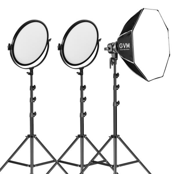 GVM Y60D256 Soft Light Bi-color And P80S-II Daylight With Softbox Kits