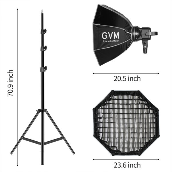 GVM Y60D256 Soft Light Bi-color And P80S-II Daylight With Softbox Kits - Image 5