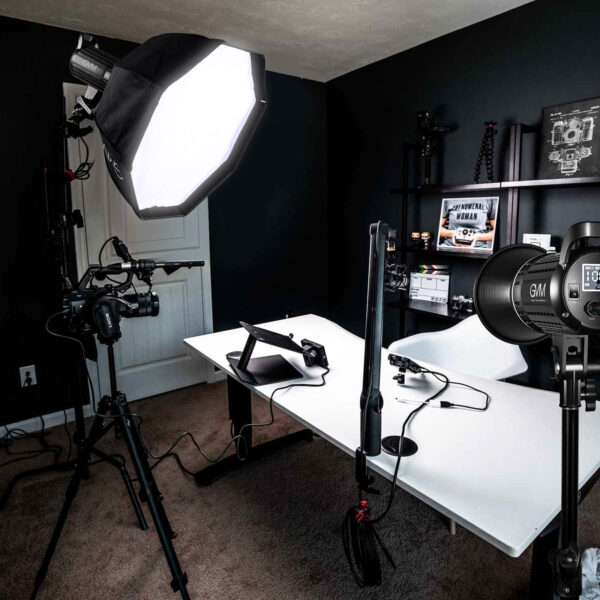 GVM G200D Dual Color Temperature 200W Spotlight + Light Stand + Softbox - Image 5