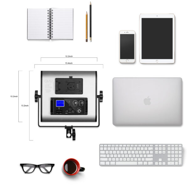 GVM-F50S Square Simple Light with 1000 Beads 50W Dual Color Temperature LCD Set of 2 lights - Image 3