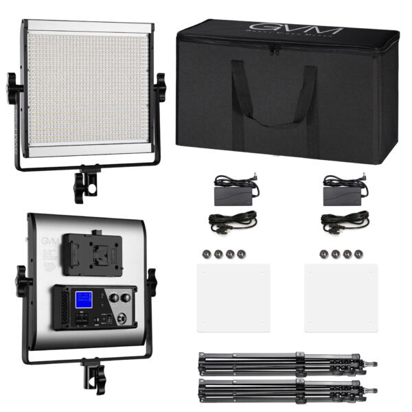 GVM-F50S Square Simple Light with 1000 Beads 50W Dual Color Temperature LCD - Image 2