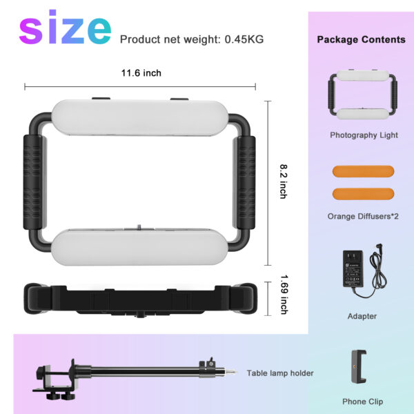GVM TL-10S 10W Daylight Light Two-Light Kit with Light Stands - Image 8