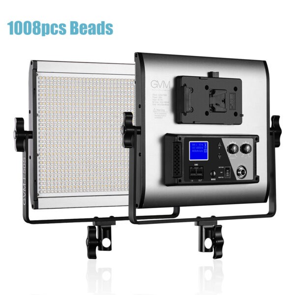 GVM-F50S Square Simple Light with 1000 Beads 50W Dual Color Temperature LCD Set of 2 lights - Image 2