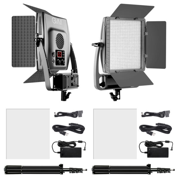 GVM S900D 50W LED Studio Video Light Bi-Color Soft Light Panel 2L - Image 6