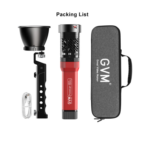 GVM-PD60C Built-in Battery Model 60W Flashlight (RGB) - Image 9