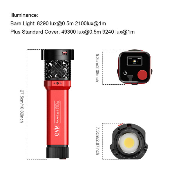 GVM PD60B 60W Hand-held LED Light Spotlights - Image 8