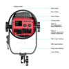 GVM PRO-SD200B 200W Bi-Color Monolight(V-mount && Mesh Bluetooth) - Image 4