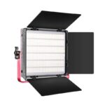 Professional GVM RGB LED panel video lights, a high-CRI lighting kit with bi-color and full-color control for studio photography, YouTube streaming, and live video production.