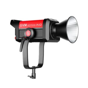 GVM SD700B AIO Bi-Color 700W LED video light with standard reflector, ideal for professional film and photography.