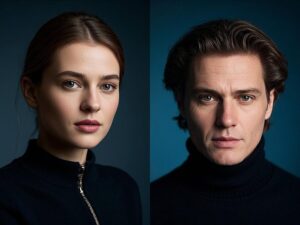 Portrait in continuous studio light