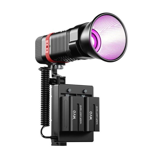 Close-up front view of the GVM-PL60C light.