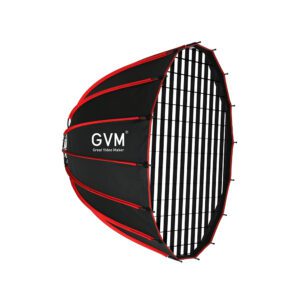 GVM-YG90SP (35.43 inch) parabolic softbox with grid for photography and video lighting, producing focused light.