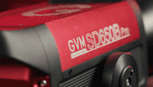 A close-up of the GVM PRO SD650B LED film light, showcasing its design as a powerful solution for cinematic video production.