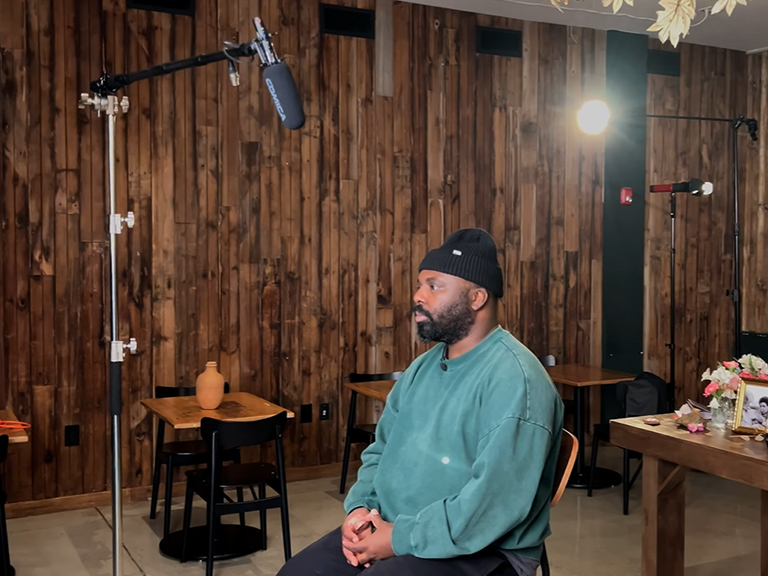 Portable Spotlight: Your Key to Mastering Hard Light Portrait Photography 2 Portrait of a person illuminated by a portable spotlight creating focused lighting.