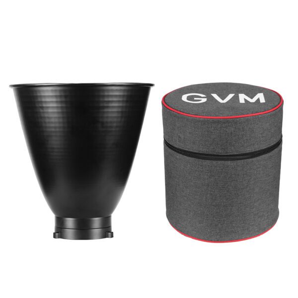 GVM standard reflector for GVM 1200B AIO LED light, designed to focus light output.