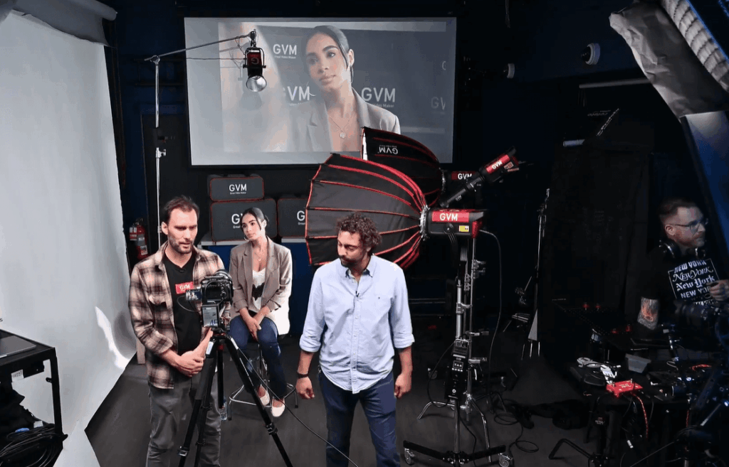 LED vs. Tungsten vs. HMI: Choosing the Right Film Light for Your Project 5 A band performance during a music video shoot, illuminated by a complete kit of professional film lights.