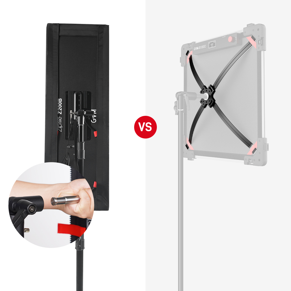Zip Tile Z200B 200W Bicolor can be spliced, portable, support USB-C firmware upgrade light 5 对比 1