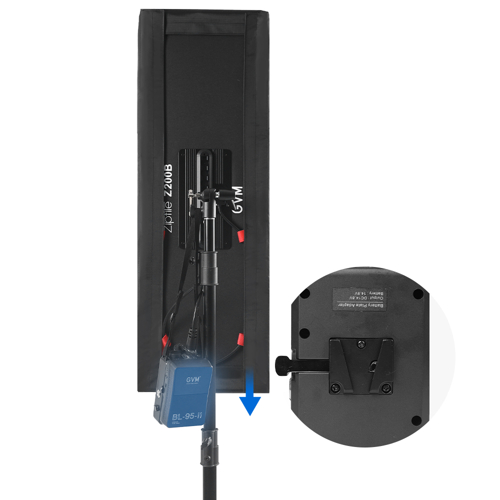 Zip Tile Z200B 200W Bicolor can be spliced, portable, support USB-C firmware upgrade light 7 电池 1