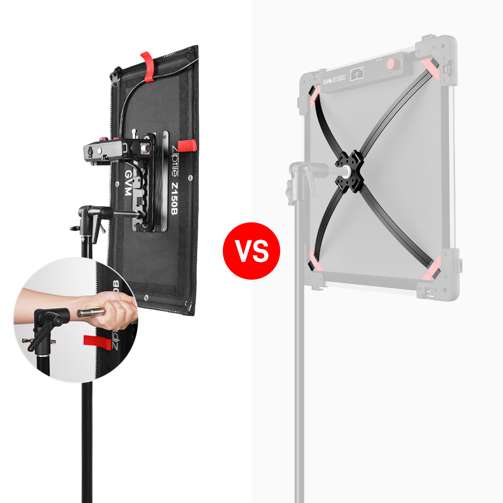 Zip Tile Z150B 150W Bicolor can be spliced, portable, support USB-C firmware upgrade light 5 对比