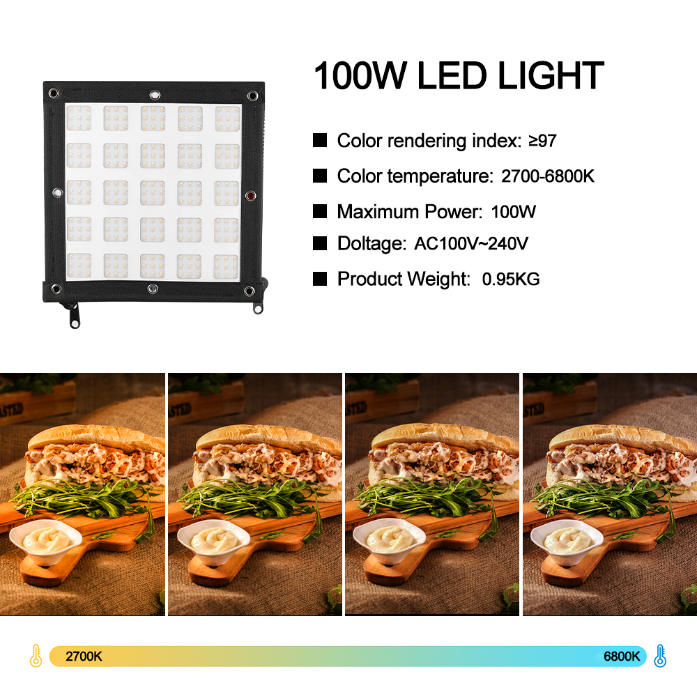 Zip Tile Z100B 100W Bicolor can be spliced, portable, support USB-C firmware upgrade light 3 16 2