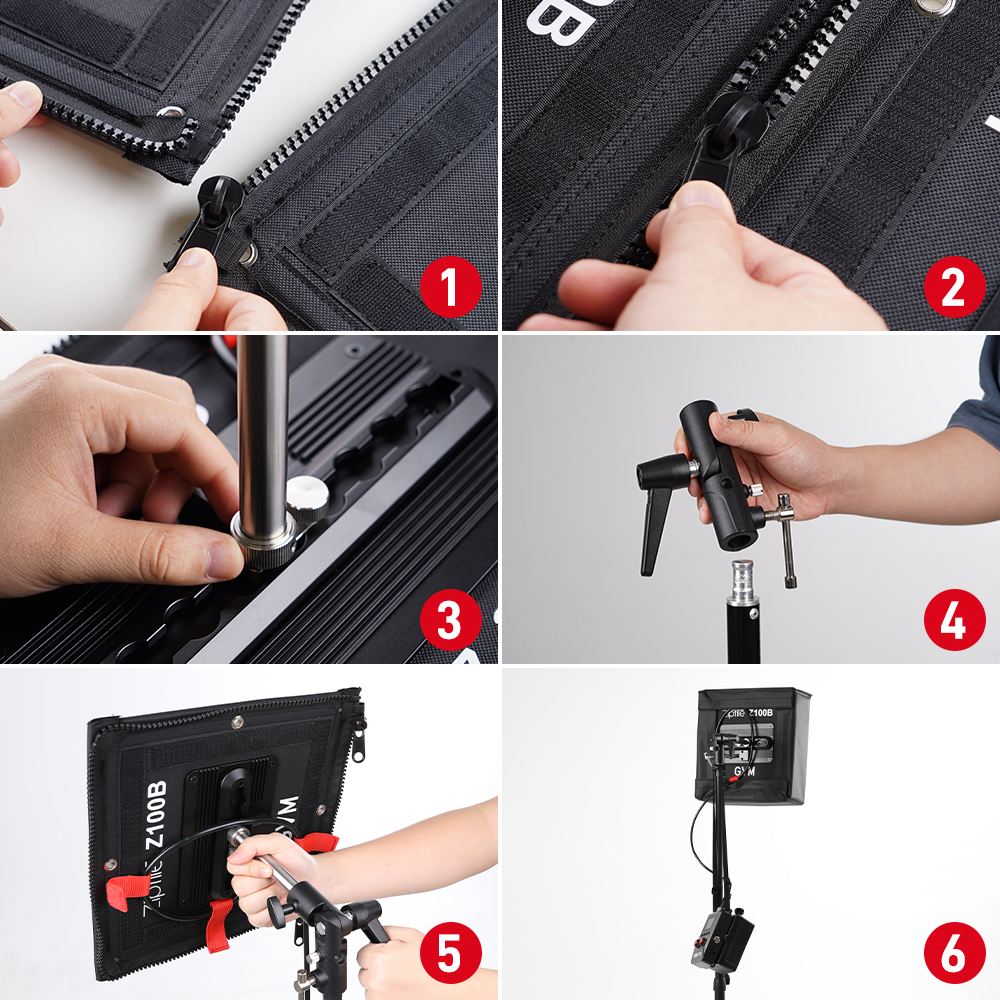 Zip Tile Z100B 100W Bicolor can be spliced, portable, support USB-C firmware upgrade light 4 181