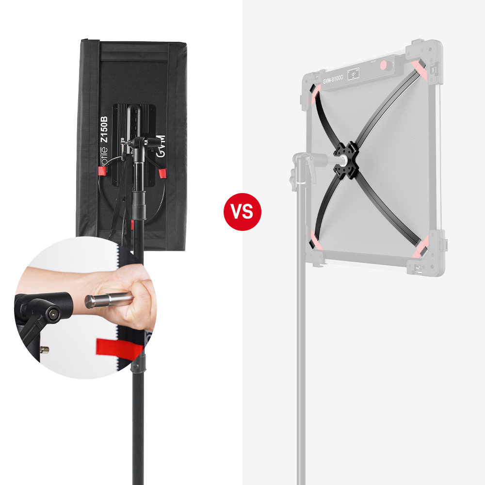 Zip Tile Z150B 150W Bicolor can be spliced, portable, support USB-C firmware upgrade light 5 对比