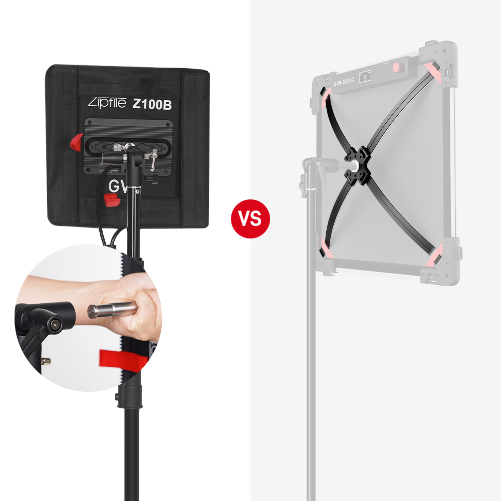 Zip Tile Z100B 100W Bicolor can be spliced, portable, support USB-C firmware upgrade light 5 对比