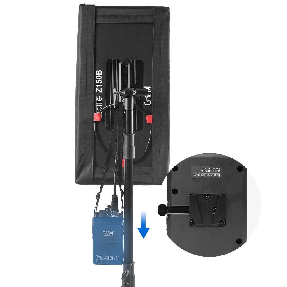 Zip Tile Z150B 150W Bicolor can be spliced, portable, support USB-C firmware upgrade light 7 电池 1