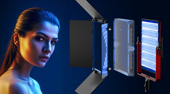 GVM-1200D Rgb video light panel 9 GVM 1200D 自带柔光板