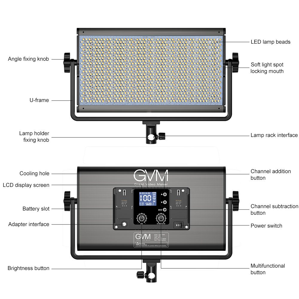 GVM-1500D Rgb video light panel 5 GVM 1500D 6 2