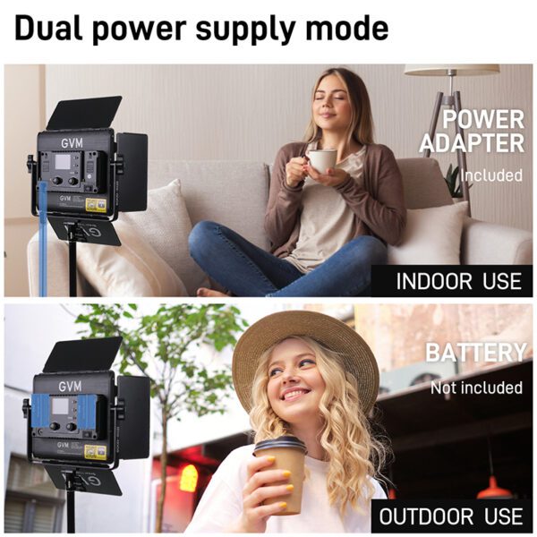 GVM-800D-III 40W Bi-color and RGB Video Panel Light 5 GVM 800D III 细节5