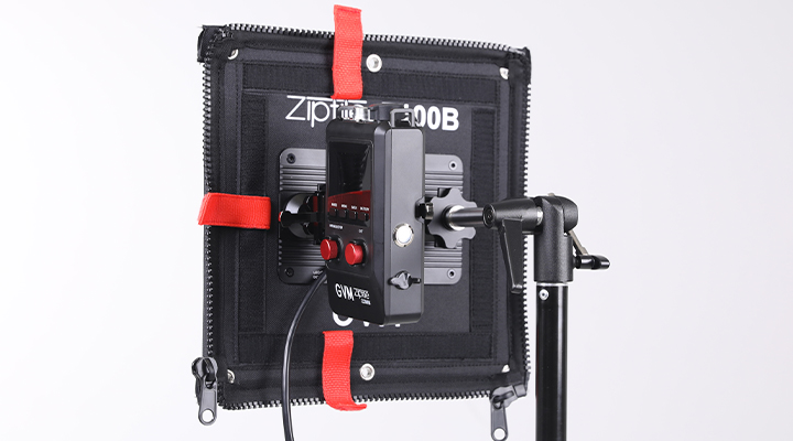 ZipTile Z100B 100W Bicolor can be spliced, portable, support USB-C firmware upgrade light 11 GVM Z100B控制盒可固定在灯体上