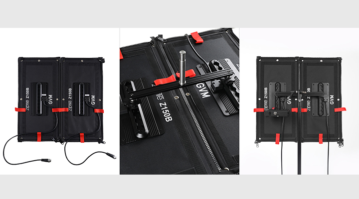 ZipTile Z150B 150W Bicolor can be spliced, portable, support USB-C firmware upgrade light 13 GVM Z150B 布灯可双拼