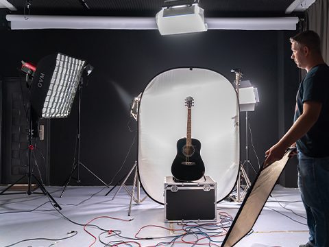 Luce Video LED GVM Pro SD650B 650W Con Attacco Bowens - Kit Illuminazione Da Studio