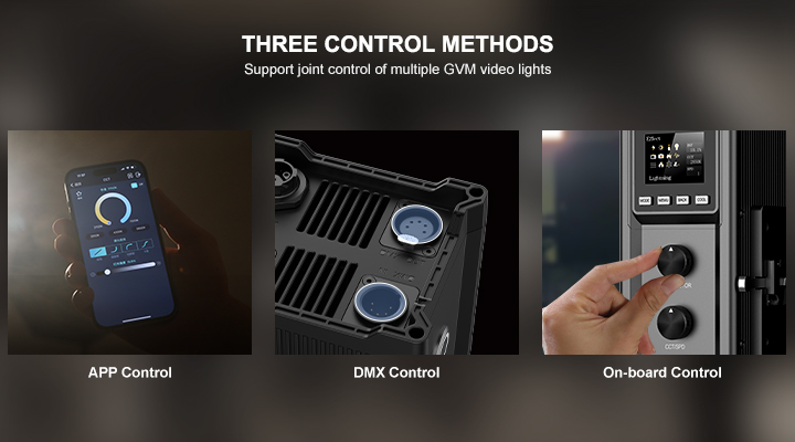 GVM PRO-SD650B 650W Waterproof Bi-Color Monolight(V-mount & Mesh Bluetooth) 13 PRO SD650B 控制方式1