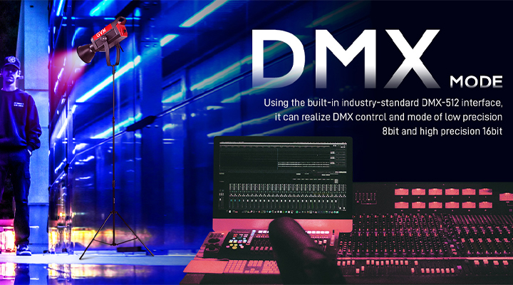 GVM PRO SD650C 650W High Power RGB&Bi-Color Monolight 11 PRO SD650C 场景 DMX模式