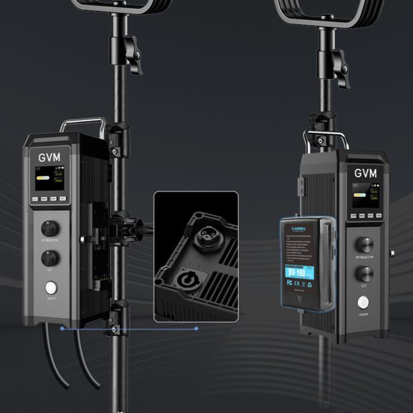 GVM PRO-SD500B 500W Waterproof Bi-Color Monolight (V-mount & Mesh Bluetooth) 4 PROSD500B V口供电