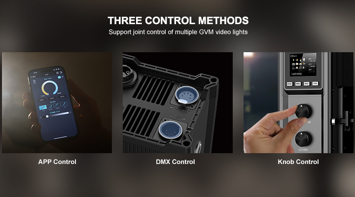 GVM PRO-SD500B 500W Waterproof Bi-Color Monolight (V-mount & Mesh Bluetooth) 12 PROSD500B 控制方式