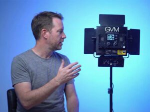 GVM 800D II Bi-Color Full RGB LED Video Light panel designed for YouTube streaming and video production.