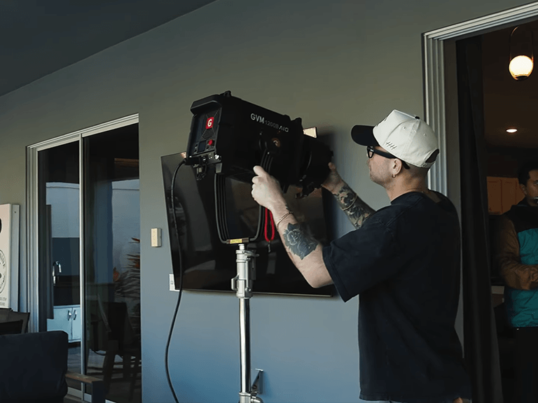 Best Lighting for Filmmaking 2026: GVM 1200B AIO Full Review 7 Filmmaker presenting the GVM 1200B AIO, the most versatile lighting for filmmaking equipment.