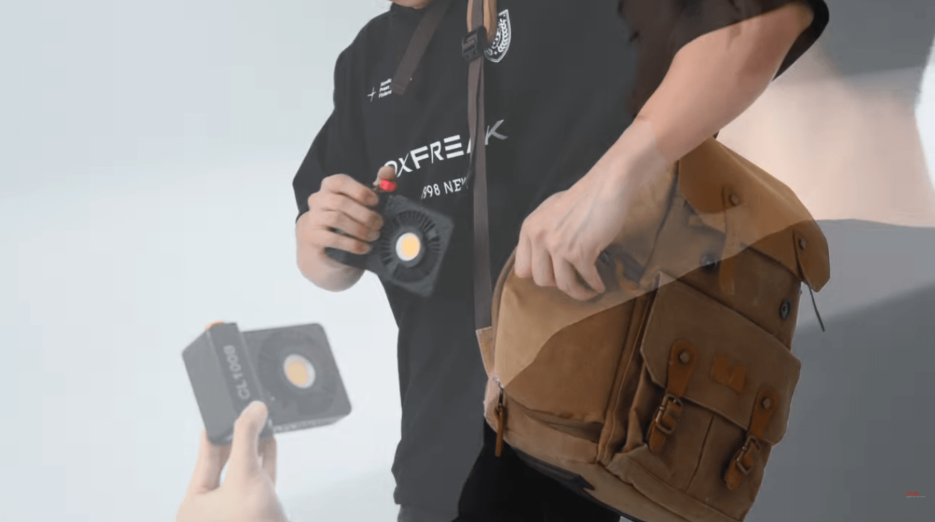 compact portable LED video light for filmmaking
