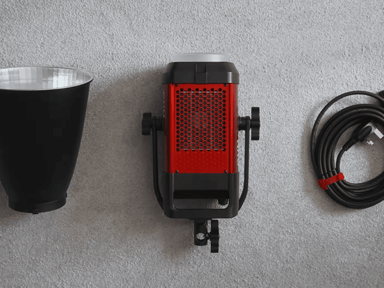 Best Studio Light for Video Shooting 2 Best Studio Light for Video Shooting - GVM F300B AIO with professional heat dissipation grid and mounting bracket.