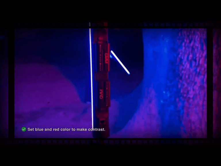 Best Tube Light for Photography 2026 1 GVM Tube Light for Photography providing vibrant purple and blue ambient lighting for creative video shoots.